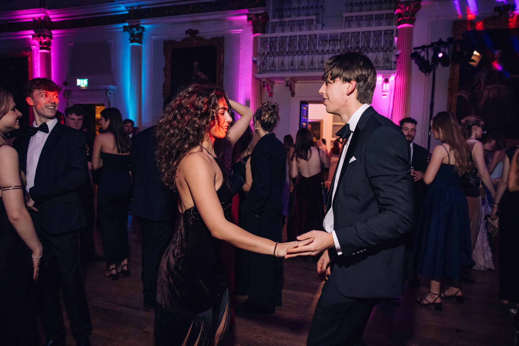 Gabriel dancing at a formal ball